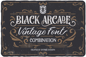 Black Arcade, a Script Font by Vintage Division