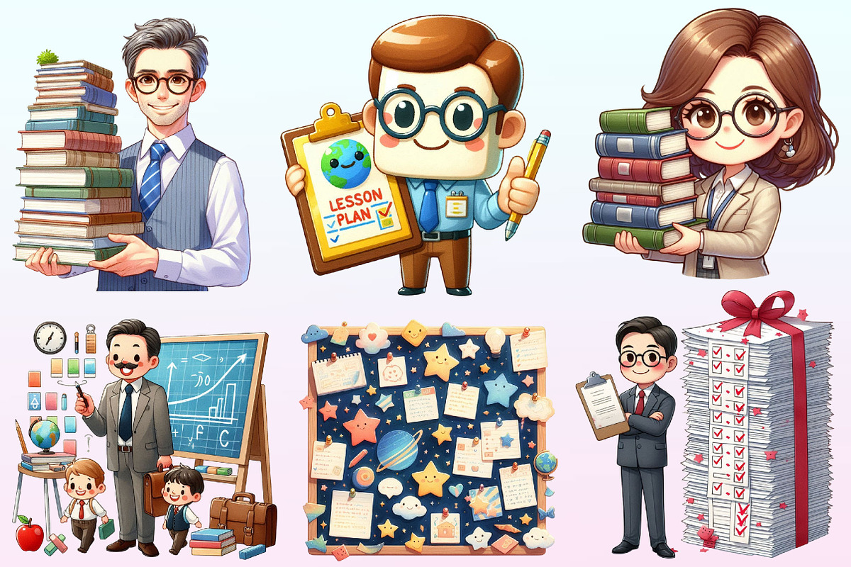 Teacher Life Clipart., a Graphic by CitraGraphics (Photo 2 of 4)