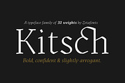 Kitsch - 32 fonts, a Serif Font by Zetafonts (Thumbnail 1 of 13)