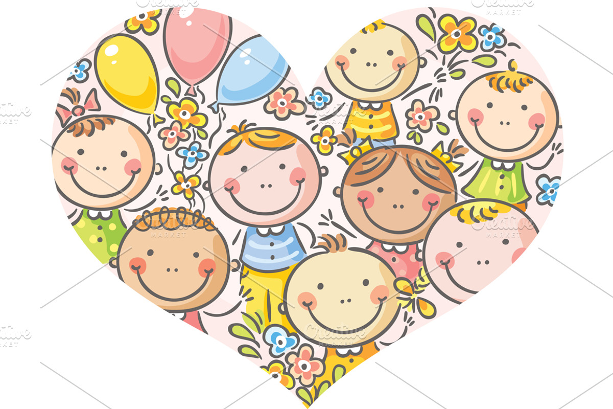 Cartoon kids frames and borders set, a Person Illustration by Bubert Art (Photo 5 of 13)