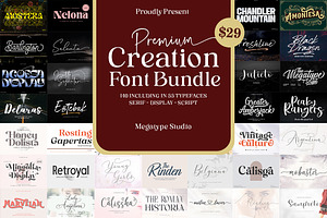 The Premium Creation Font Bundle