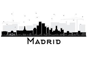 Madrid Spain Skyline