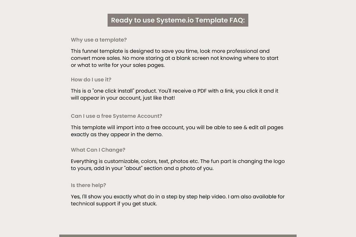 Systeme.io Neutral Sands Blog, a Landing Page Template by Hayley's Digital Hub (Photo 5 of 10)