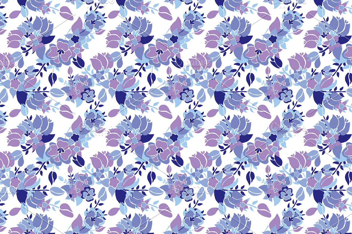 12 Floral Seamless Patterns Set preview 3