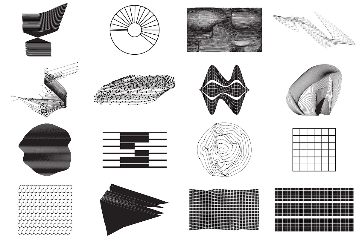 80 Vector Abstract Shapes Vol.2, an Object Graphic by Vanzyst