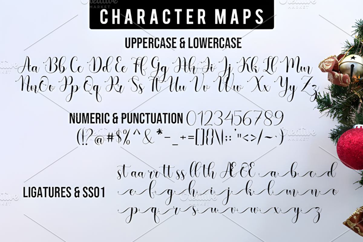 Christmas Bells Font, a Script Font by Design Station (Photo 2 of 3)