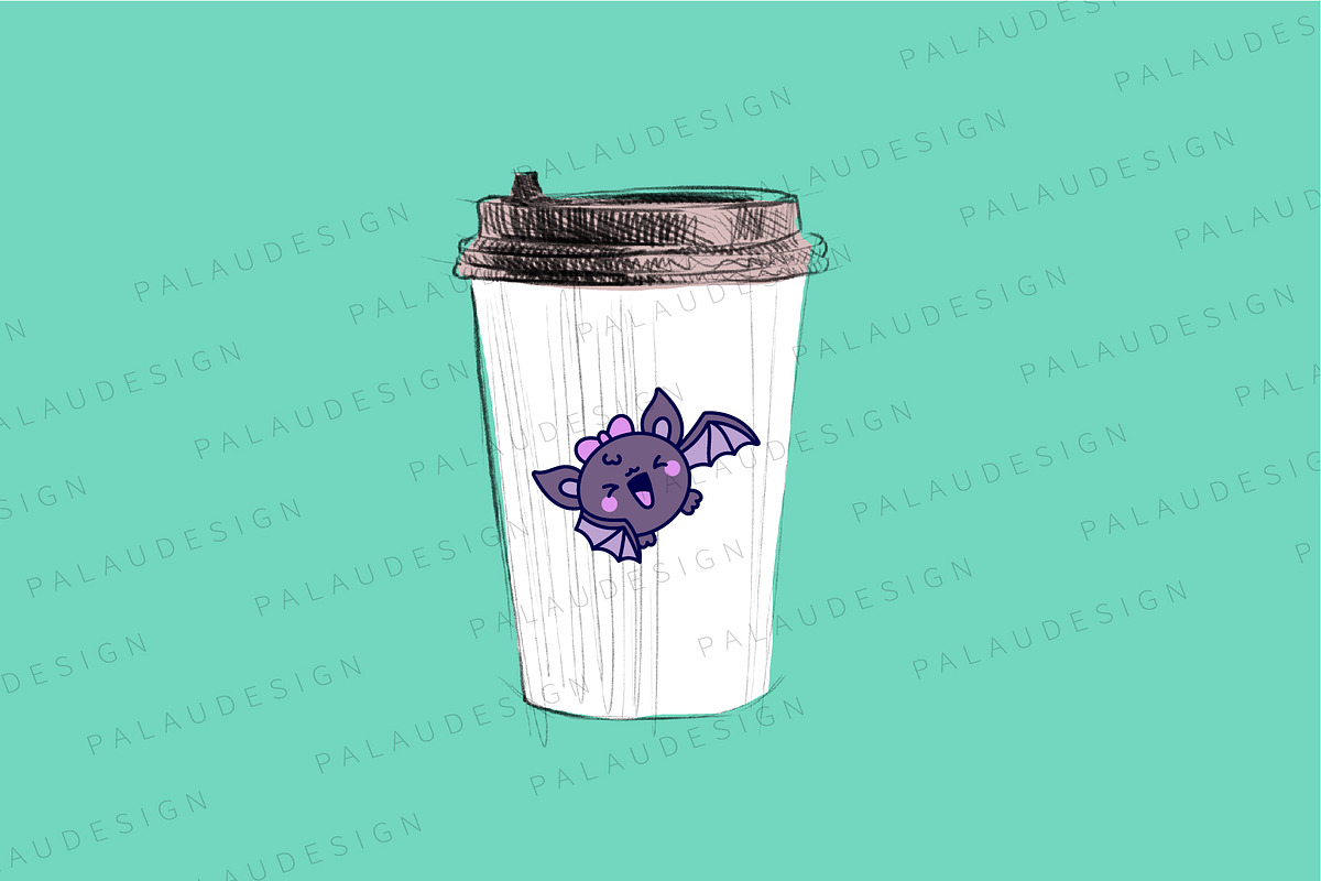 Bat Halloween Clipart Set, an Animal Illustration by Palau (Photo 4 of 12)