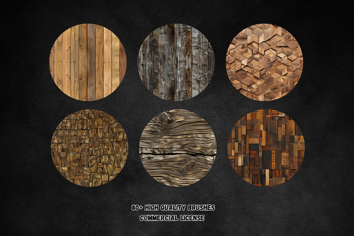 80 Wood Never-Ending Texture Brushes, a Brush Add-On by Torus1 (Photo 4 of 8)
