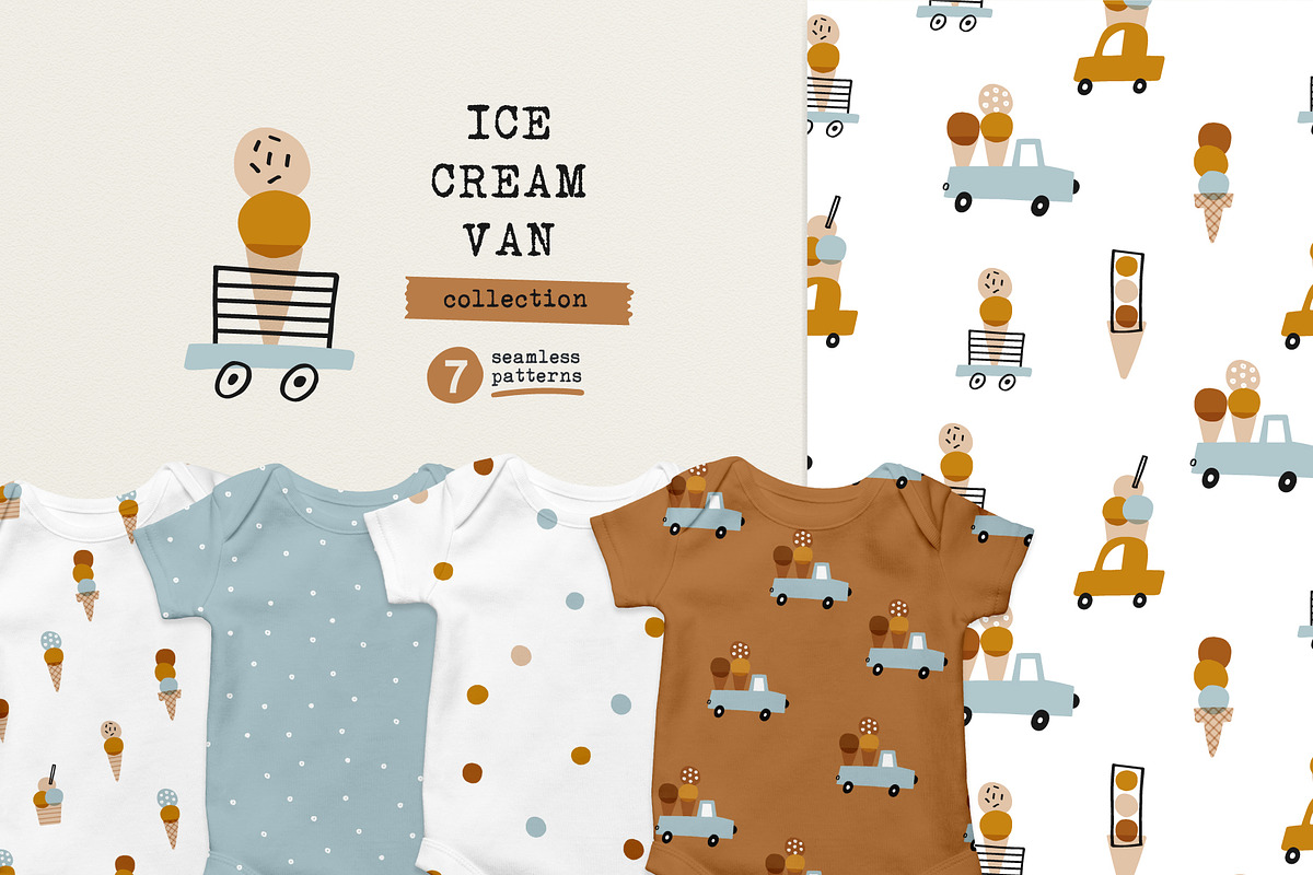 Ice cream van, a Pattern Graphic by Olena Kuznietsova (Photo 1 of 12)