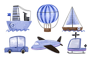 Blue Transport Set, an Object Graphic by the_myro