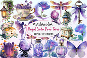 Magical Garden Purple Fairies, a Graphic by CitraGraphics (Thumbnail 1 of 4)