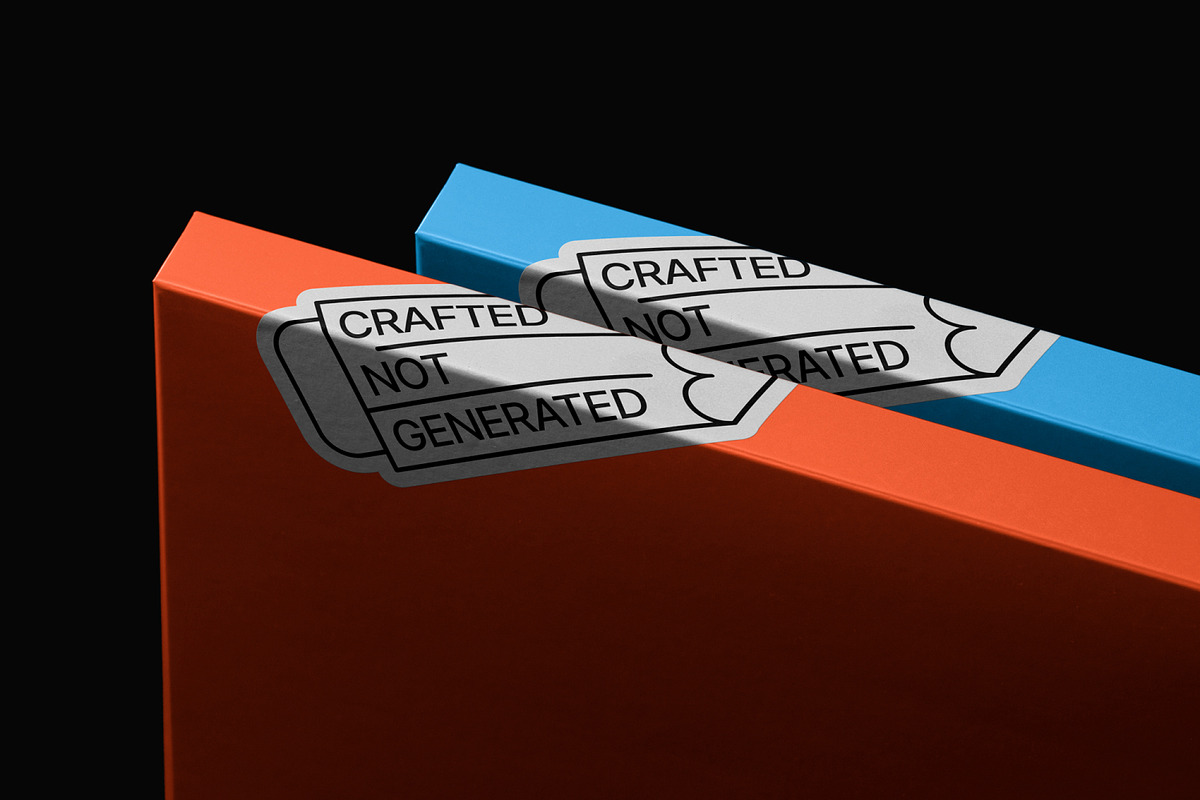 Editorial Sticker Mockups, a Packaging Mockup by Mocku (Photo 2 of 4)