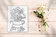 Floral Coloring Pages | Bouquets, an Illustration by ChristinaDesigns (Thumbnail 5 of 6)
