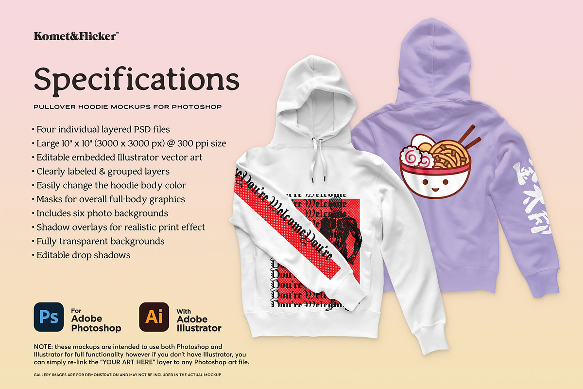 Hoodie Mockups for Photoshop, a Hoody Mockup by Komet & Flicker (Photo 12 of 12)