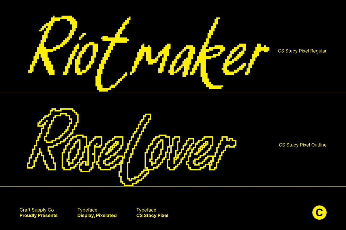 CS Stacy Pixel, a Handwritten Font by Craft Supply Co. (Photo 3 of 8)