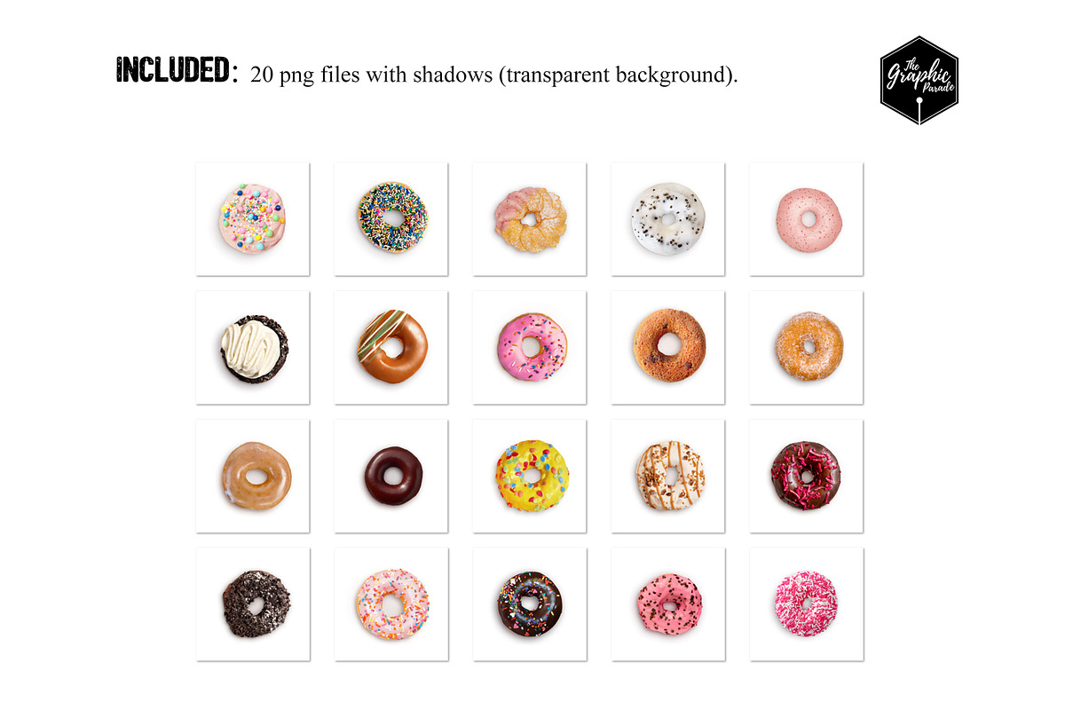 Isolated donuts photo clipart, an Object Graphic by The Graphic Parade (Photo 2 of 5)