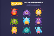 Funny Halloween Cartoon Monsters, an Animal Illustration by Yuzach (Thumbnail 2 of 6)