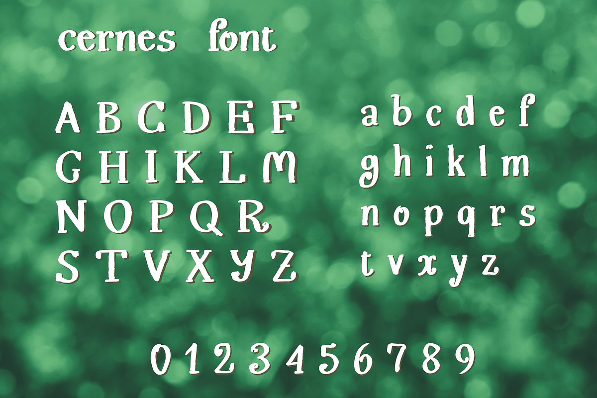 Hand written font. Cernes letters, a Serif Font by Volf Mockups (Photo 2 of 8)