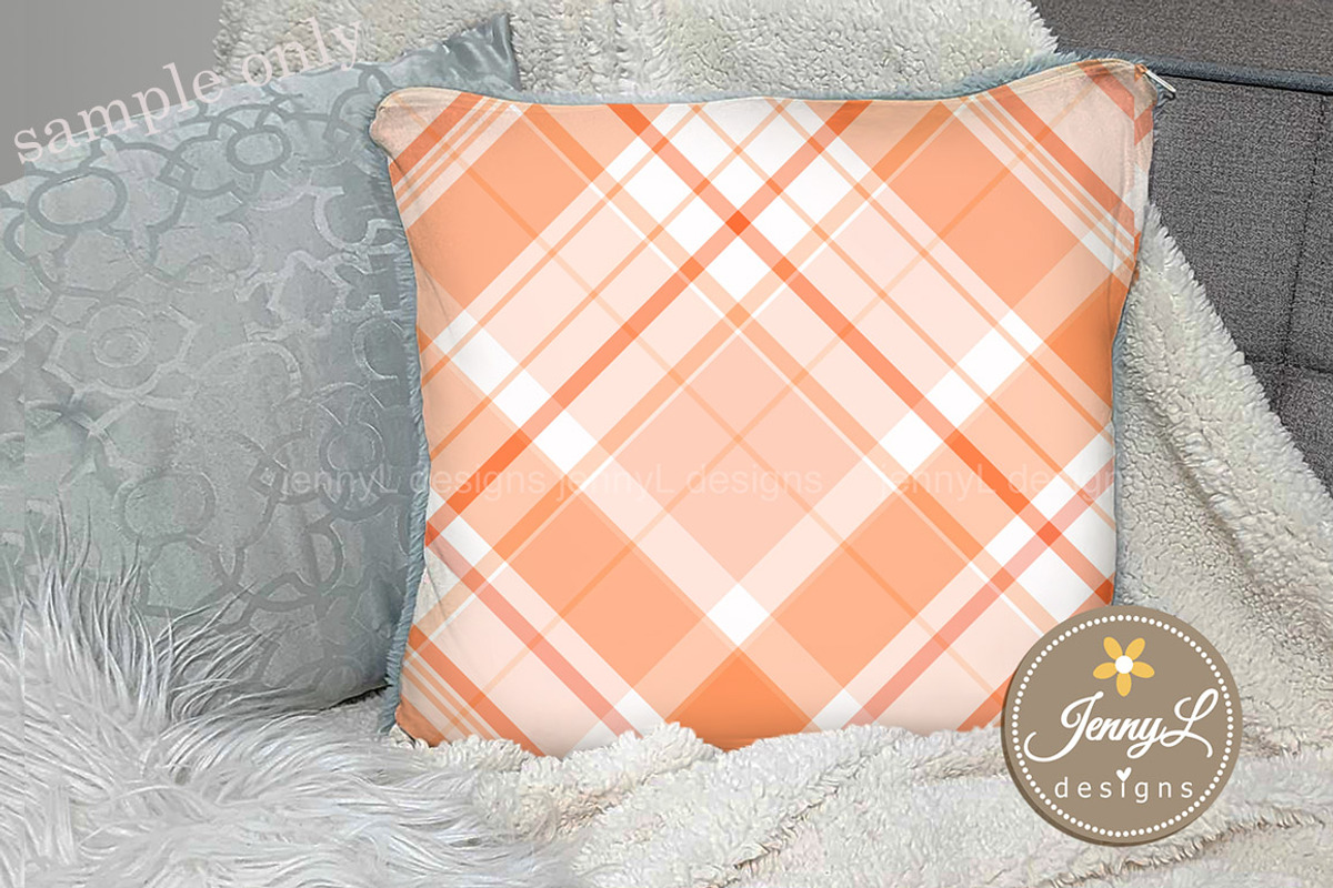 Peach Plaid Digital Papers, Pastel, a Pattern Graphic by JennyL Designs (Photo 7 of 8)