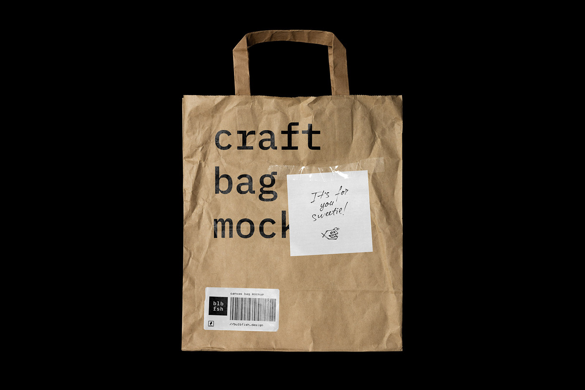 Craft Bag Mockup, a Books & Magazine Mockup by BULBFISH (Photo 2 of 7)