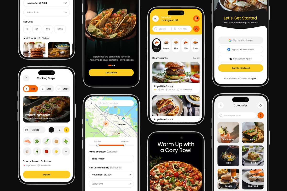 Yumgo – Food Delivery Mobile App UI, an UI Kit Template by Brickclay (Photo 11 of 19)