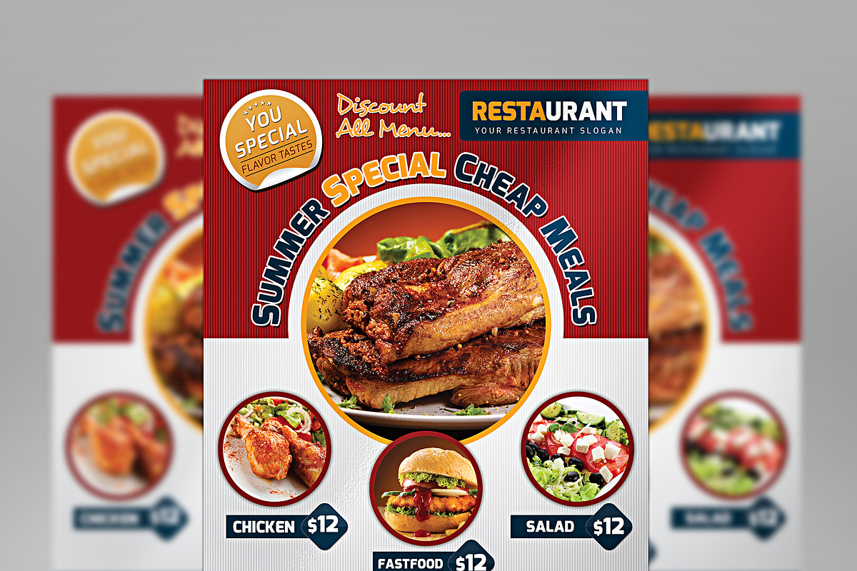 University Fast Food Flyer 3 Color, a Flyer Template by fatihakdemir (Photo 1 of 5)
