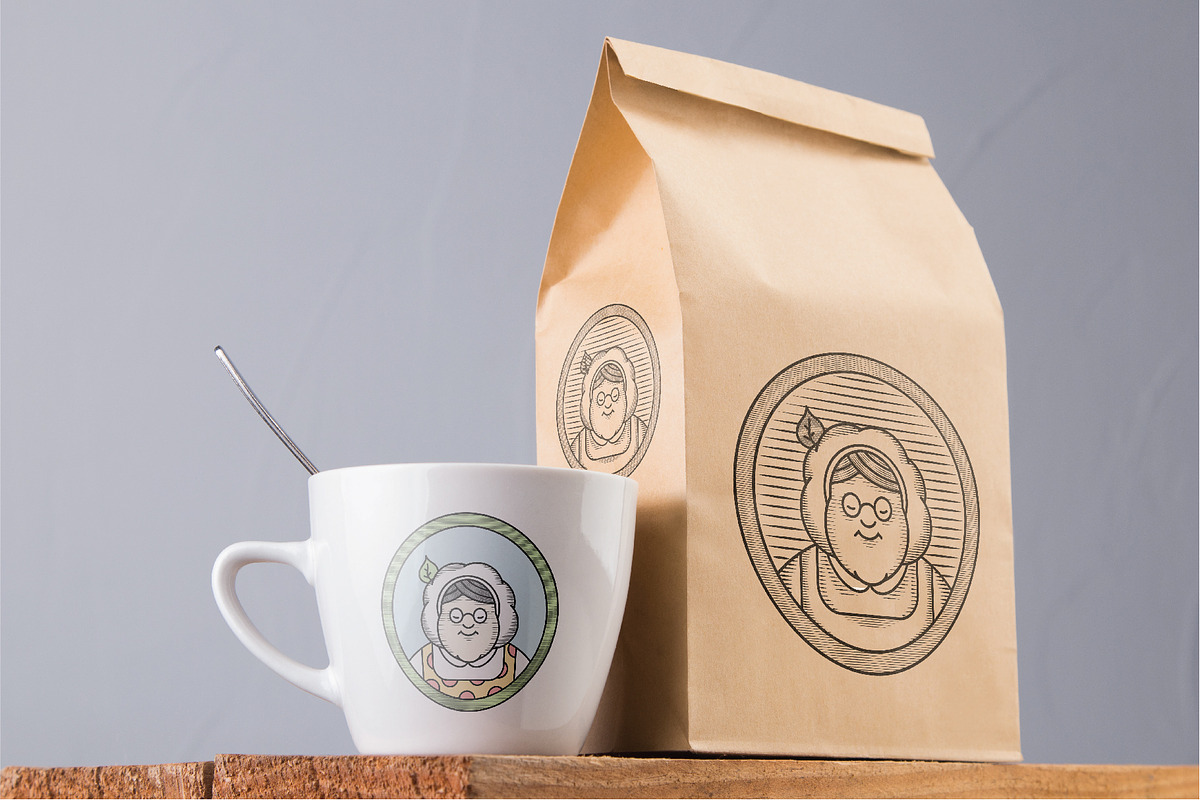 Vintage Grandmother Chef logo 7 PACK, a Branding & Logo Template by Alexandra De Angelis (Photo 2 of 7)