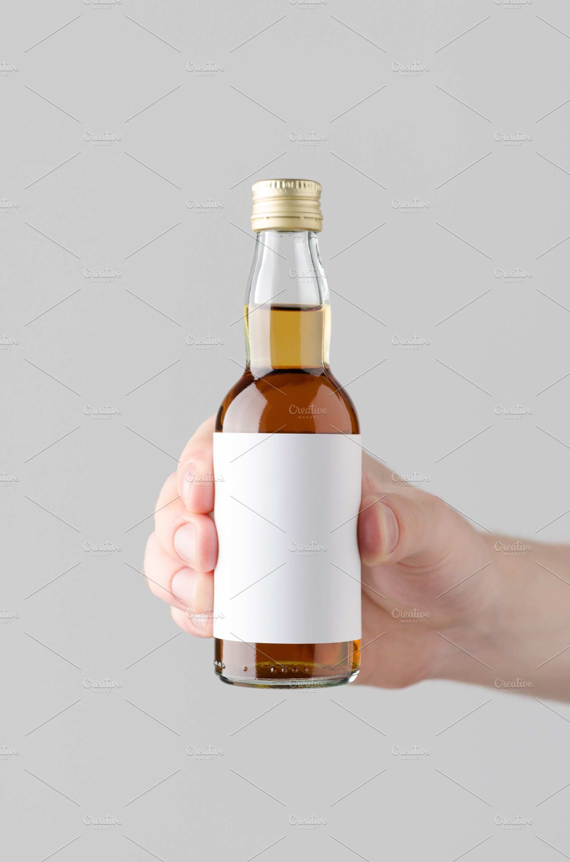 Miniature spirits liquor mockup JPEG, a Food & Drink Photo by Shablon