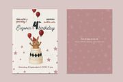 Bunny Birthday Invitation, an Invitation Template by DijanaDesignShop (Thumbnail 3 of 4)