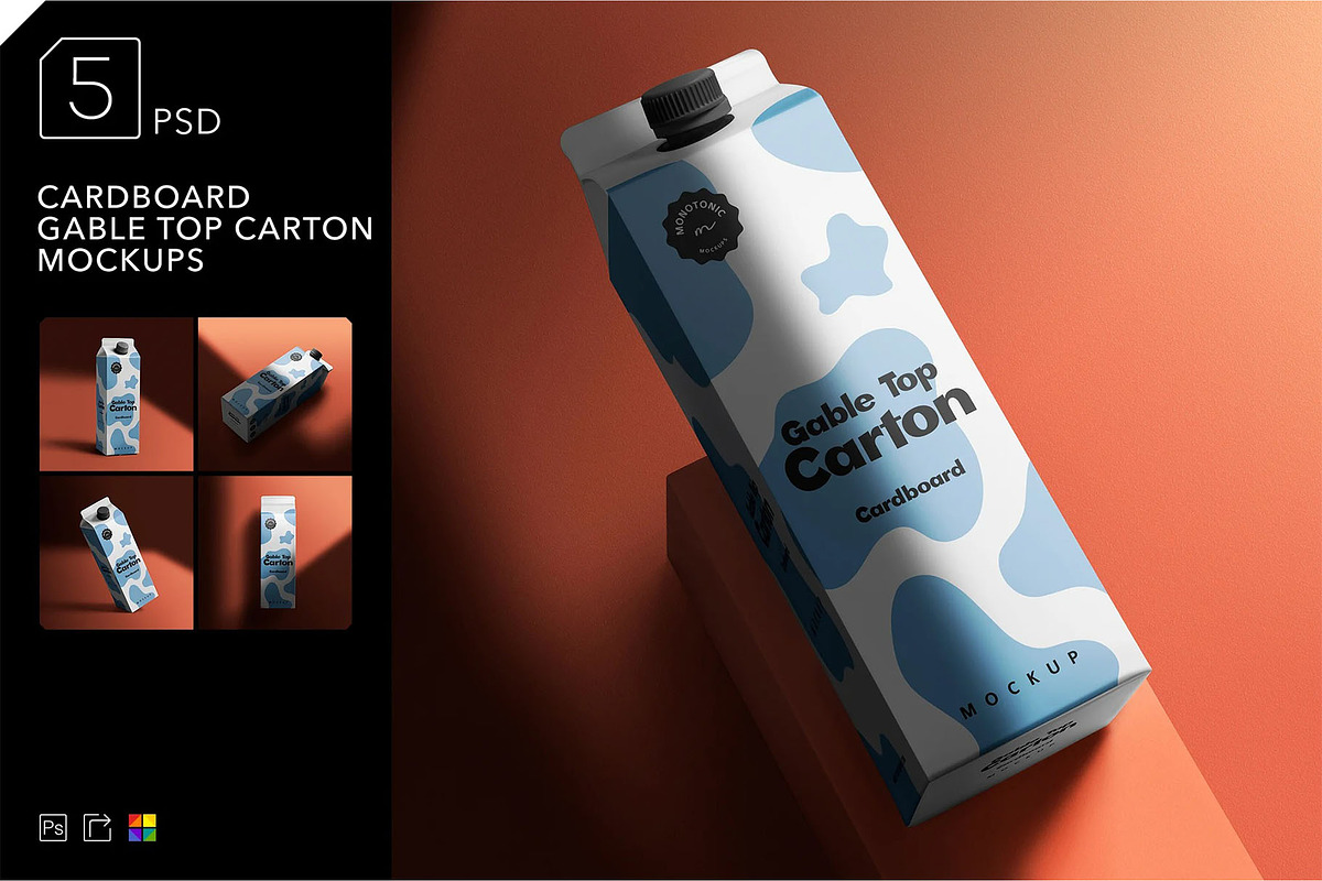 Milk Mockup, a Product Mockup by megostudi0 (Photo 1 of 7)
