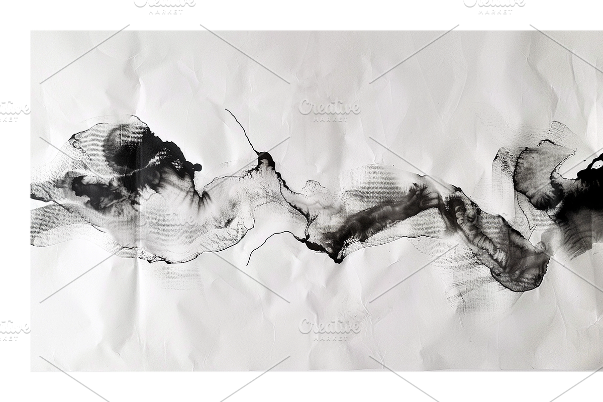 Kesi Co. B&W Ink Wash Art, a Texture Illustration by milatovar (Photo 17 of 20)