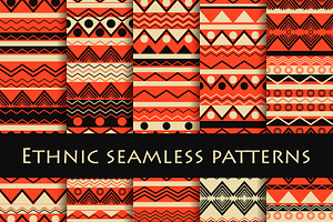 Ethnic Seamless Patterns Set