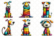 Whimsical Christmas Dog Clipart, an Illustration by Black Bird Studio (Thumbnail 2 of 6)