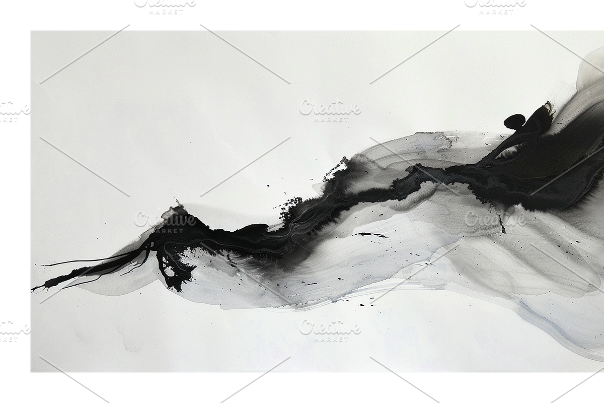 Kesi Co. B&W Ink Wash Art, a Texture Illustration by milatovar (Photo 6 of 20)