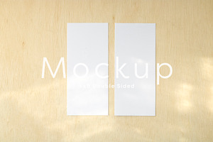 Simple 4x9 Wedding Menu Mockup