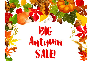 Autumn Season Sale Offer Poster For Retail Design