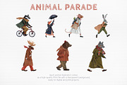 Animal Parade Hand Painted Set, an Animal Illustration by ArtPavo (Thumbnail 7 of 10)