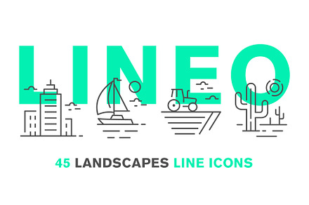 45 LANDSCAPES ICONS