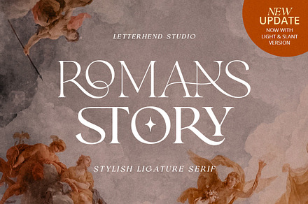 UPDATE! Romans Story Ligature Serif, a Serif Font by Letterhend Studio