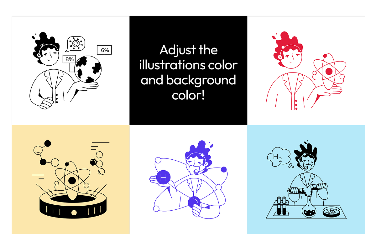 Biotechnology Mini Illustrations, a Person Illustration by Vectors Market (Photo 3 of 6)