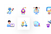Marketing icons, a Duotone Icon by Prosymbols (Thumbnail 8 of 10)