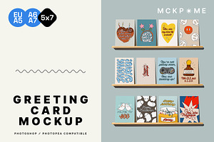 A5/A6/B6/5x7 greeting card mockup, a Packaging Mockup by MCKP*ME