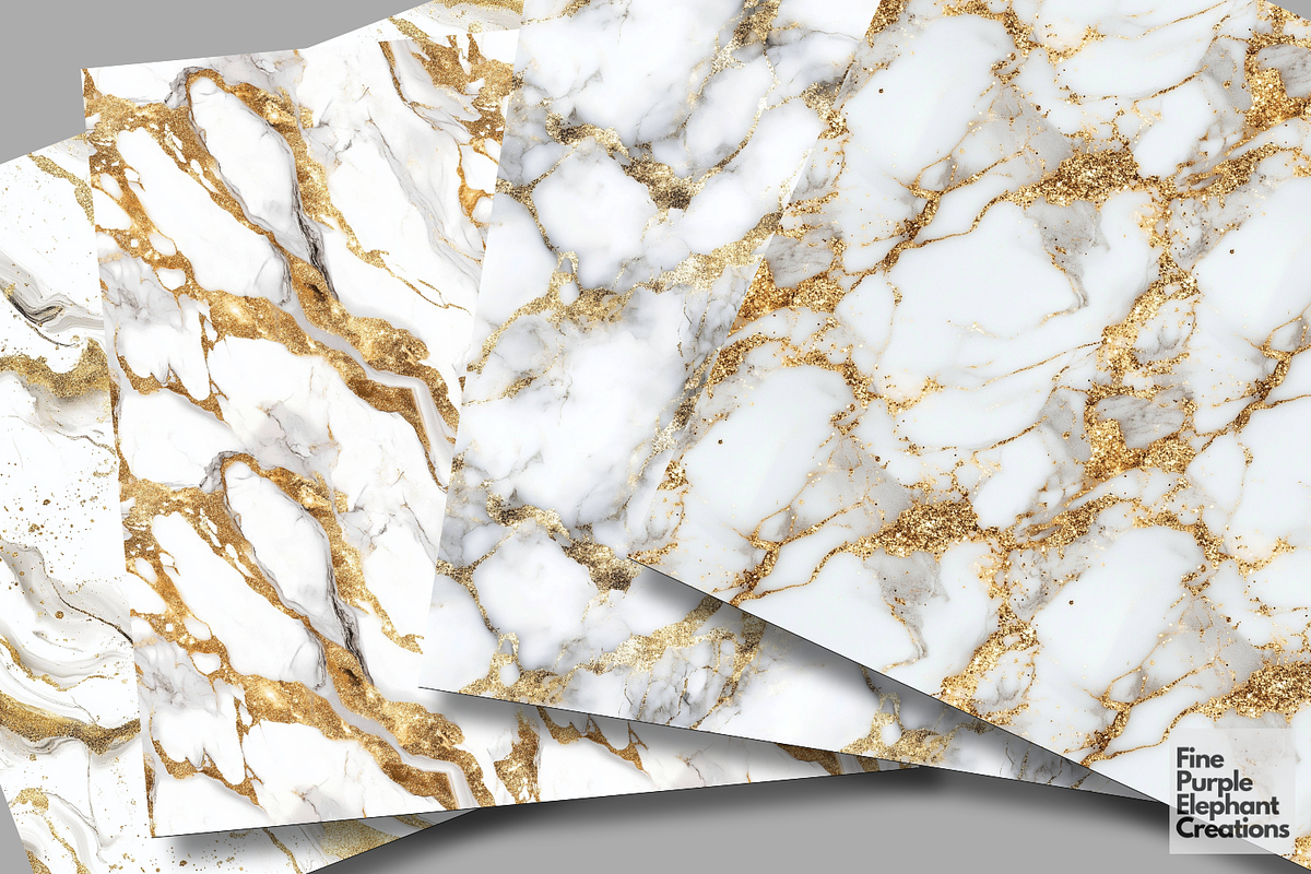 White Gold Marble Texture Granite, a Pattern Graphic by Fine Purple Elephant (Photo 4 of 5)