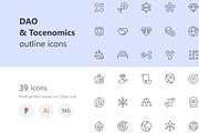 DAO & Tocenomics outline icons, an Outline Icon by LAFS (Thumbnail 1 of 3)