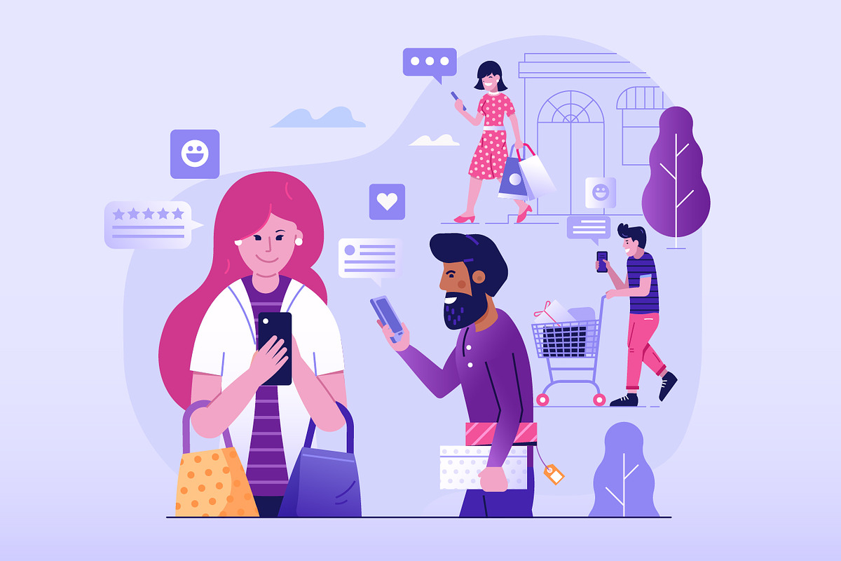 Online Shopping Web Illustrations, a Person Illustration by Alex Krugli (Photo 9 of 14)