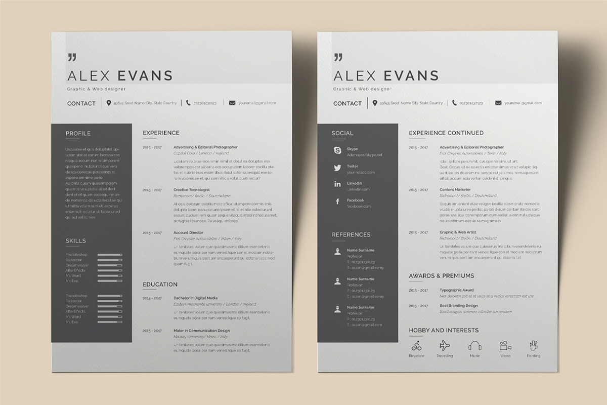 Resume Alex, a Resume Template by Astut (Photo 2 of 4)