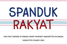 Spanduk Rakyat Mini Font