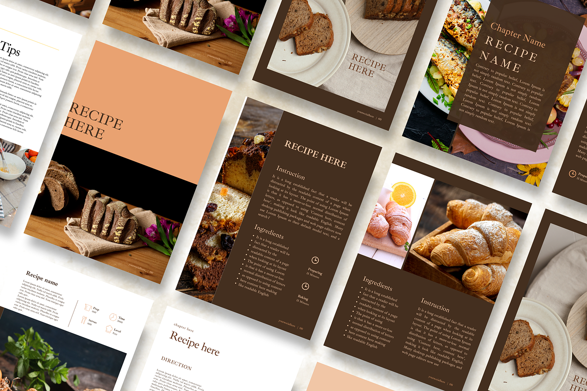 Aesthetic Recipe Cards Template, a Magazine Template by Digital By Nikoleta (Photo 11 of 11)