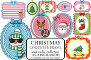 Christmas Coquette Frame Clipart Bun, an Illustration by Libby Wishes (Thumbnail 1 of 8)