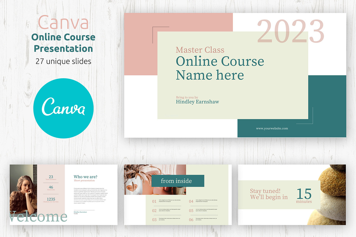 Canva Online Course Presentation, a Presentation Template by Sabin (Photo 1 of 4)